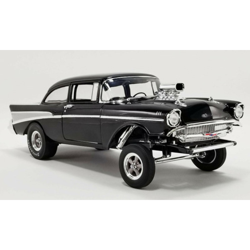 1/18 ACME 1957 Chevrolet Chevy Bel Air Belair Gasser "NIGHT STALKER" (Black) Diecast Car Model LImited