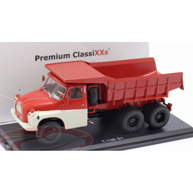 1/43 Premium Classixxs Tatra T138 S1 Dump Truck (Red & White) Car Model