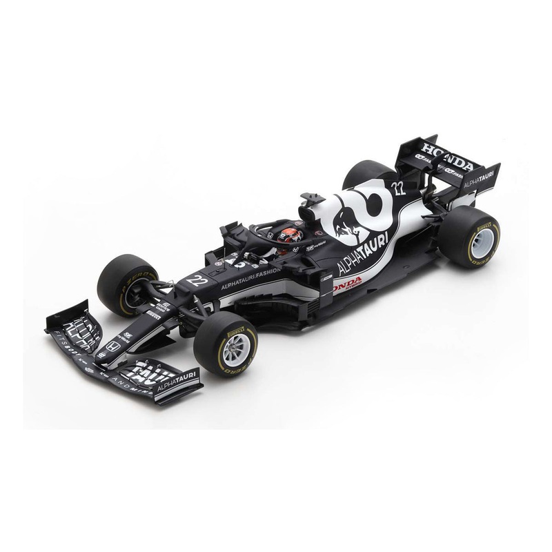 AlphaTauri AT02 Yuki Tsunoda (No. 22 9th Place Bahrain GP 2021) in Black/White