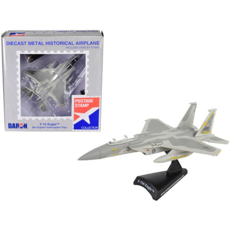 McDonnell Douglas F-15 Eagle Fighter Aircraft "5th Fighter Interceptor Squadron" United States Air Force 1/150 Diecast Model Airplane by Postage Stamp