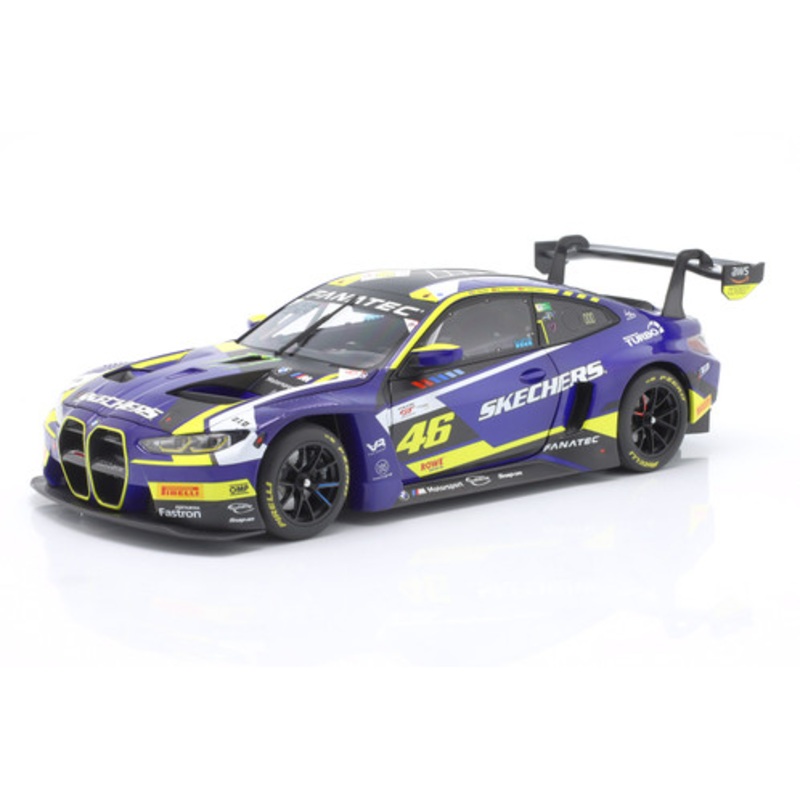 1/18 Minichamps 2024 BMW M4 GT3 #46 4h Le Castellet Team WRT Valentino Rossi, Maxime Martin, Raffaele Marciello Diecast Car Model