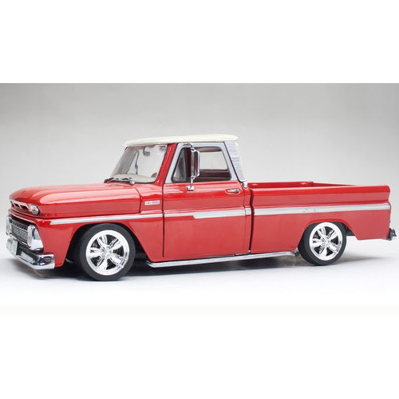 1/18 Sunstar 1965 Chevrolet C-10 Styleside Pickup Lowrider (Red) Diecast Car Model