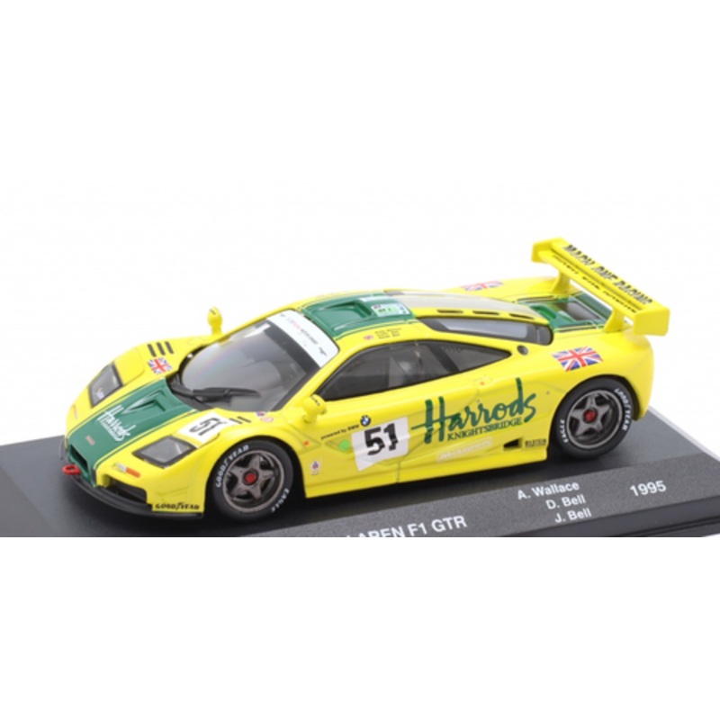 1/43 Altaya 1995 McLaren F1 GTR #51 3rd 24h LeMans Harrods Mach One Racing Andy Wallace, Derek Bell, Justin Bell Car Model