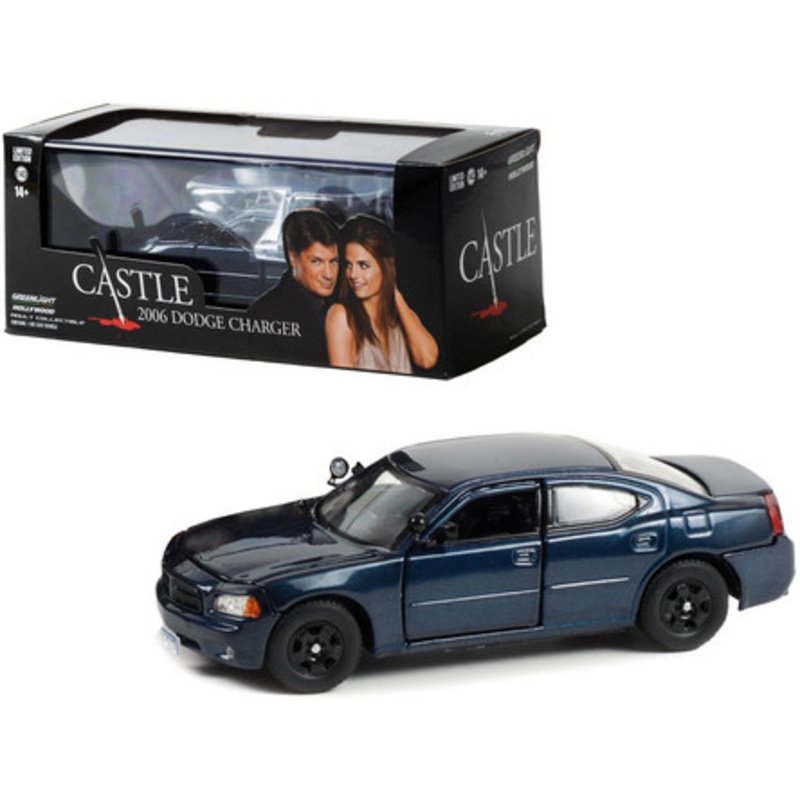 2006 Dodge Charger Police Midnight Blue Pearlcoat "Detective Kate Beckett - Castle" (2009-2016) TV Series 1/43 Diecast Model Car by Greenlight