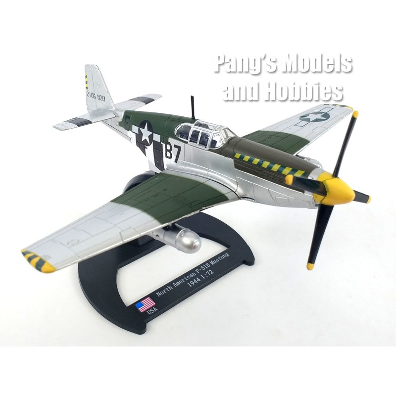 North American P-51 P-51B Mustang P-51B Mustang "Bald Eagle " Lt. Robert Eckfeldt, 374th FS, 361st FG, 8th Air Force, U.S. Army, 1944 1/72 Scale Diecast Metal Model by Luppa