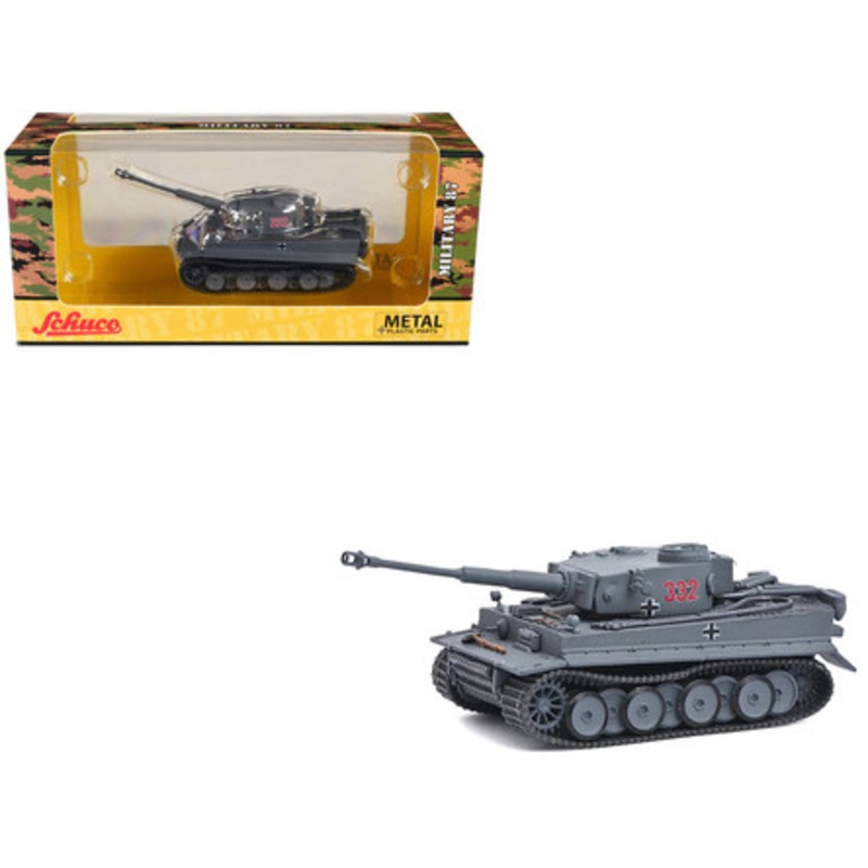 Panzerkampfwagen VI Tiger Tank #332 Gray "German Army" 1/87 (HO) Diecast Model Car by Schuco