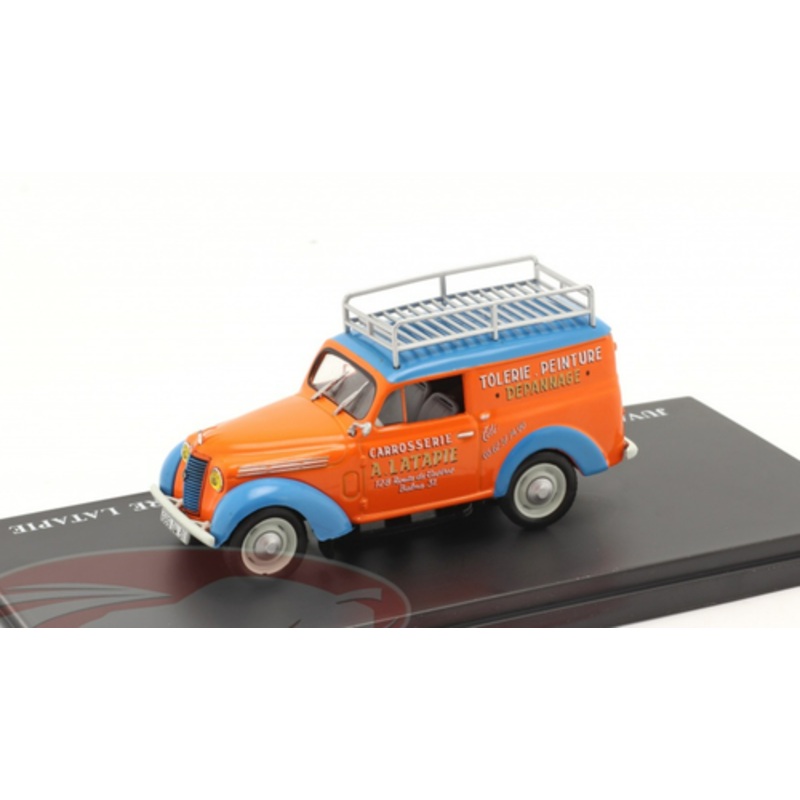 1/43 Hachette Renault Juvaquatre Advertising Van Latapie (Orange & Blue) Car Model