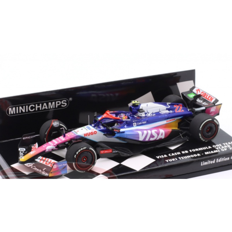1/43 Minichamps 2024 Formula 1 Visa Cash RB F1 Team VCARB 01 Miami GP Yuki Tsunado #22 Car Model
