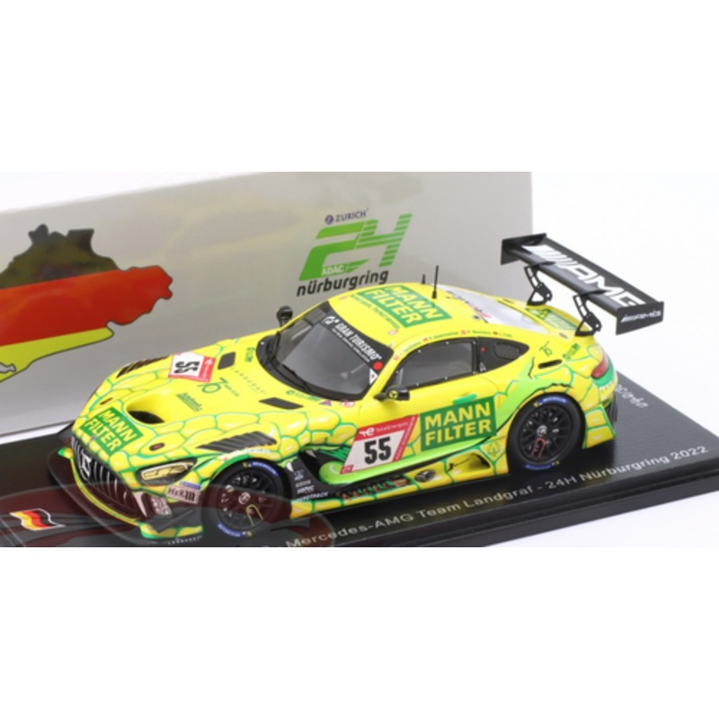 1/43 Spark 2022 Mercedes-Benz AMG GT3 #55 24h Nrburgring Team Landgraf Patrick Assenheimer, Luca-Sandro Trefz, Dominik Baumann, Julien Apothloz Car Model