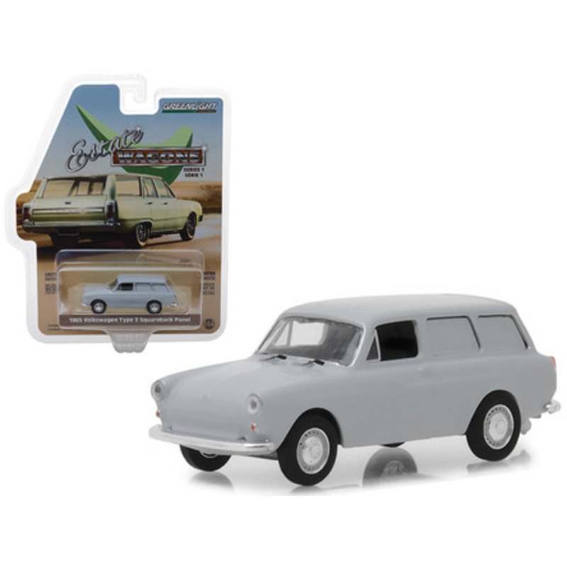 1965 Volkswagen Type 3 Squareback Panel Light Gray "Estate Wagons" Series 1 1/64 Diecast Model Car by Greenlight