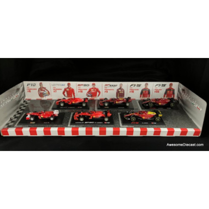 Burago Exclusive 1:43 Formula 1 Racing: Ferrari  6 Car Set