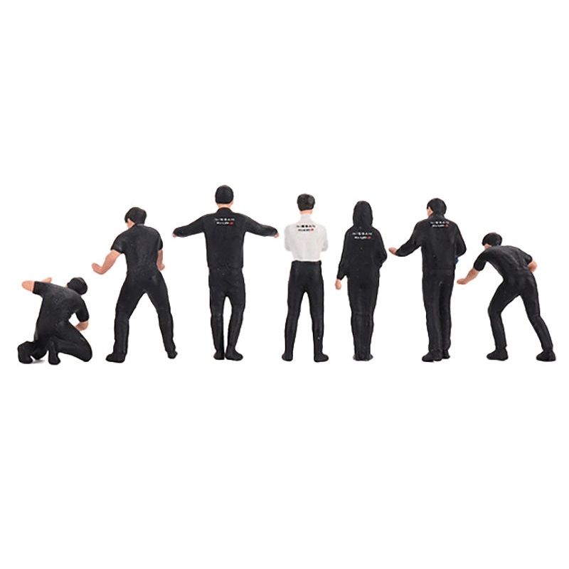 "NISMO Technician Team" 7 Piece Figure Set for 1/64 Scale Models by Mini GT