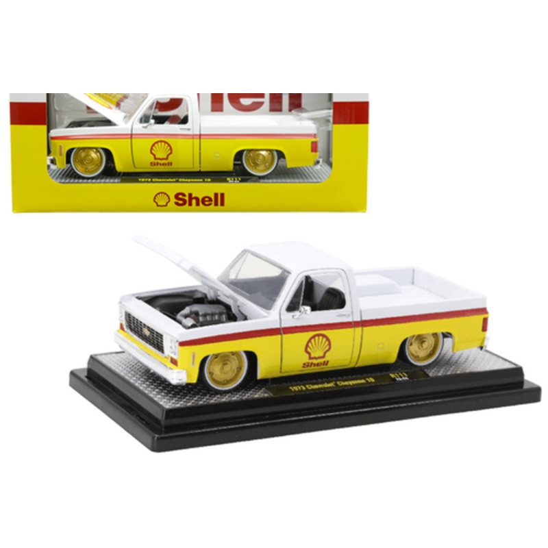 1/24 M2 Machines 1973 Chevrolet Cheyenne 10 Shell Edition Diecast Car Model