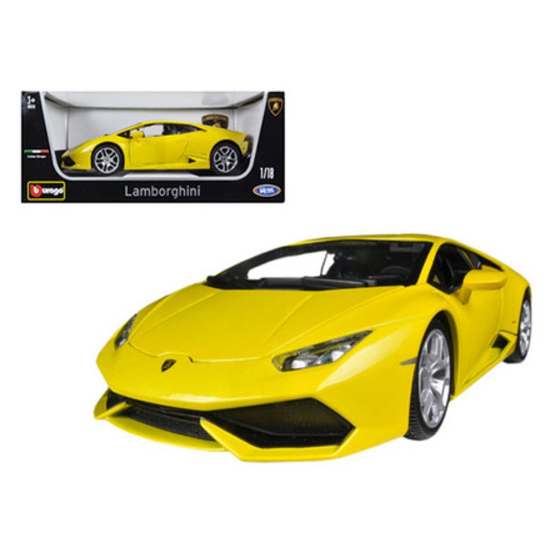 Lamborghini Huracan LP610-4 Yellow 1/18 Diecast Car Model by Bburago