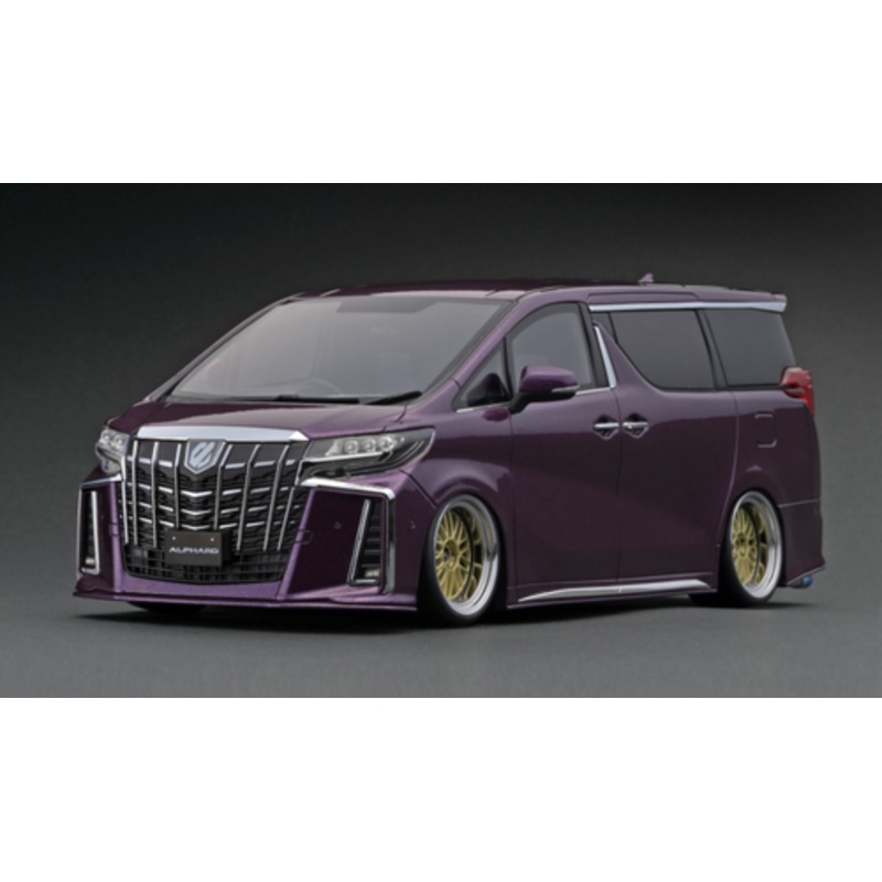 1/18 Ignition Model Toyota Alphard (H30W) Executive Lounge S Purple Metallic Resin Car Model Limited 160 Pieces