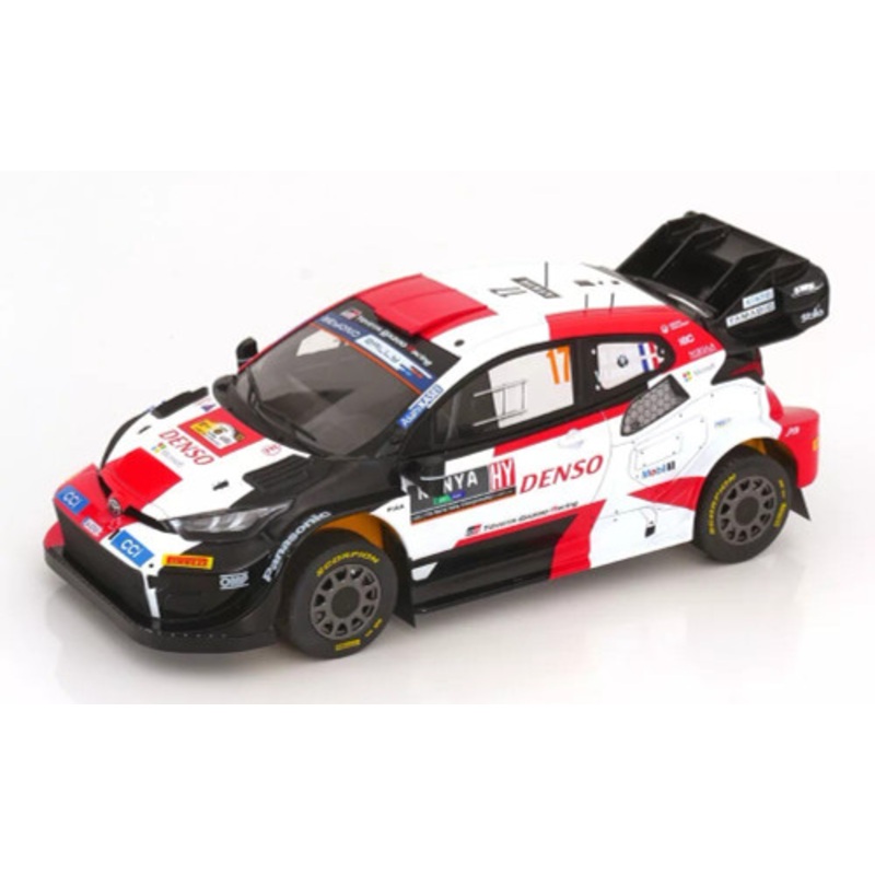 1/18 Ixo 2023 Toyota GR Yaris Rally1 Hybrid #17 Winner Safari Rallye Toyota Gazoo Racing WRT Sbastien Ogier, Vincent Landais Car Model