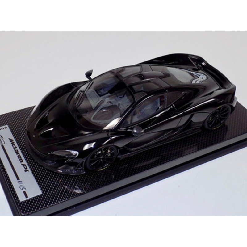 1/18 Tecnomodel McLaren P1 (Gloss Black with Black wheels) with Carbon Base Resin Car Model Limited 01/25