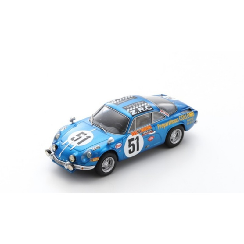 1/43 Spark 1968 Alpine A110 #51 24h LeMans Bernard Collomb Bernard Collomb, Francois Laccarrau Car Model