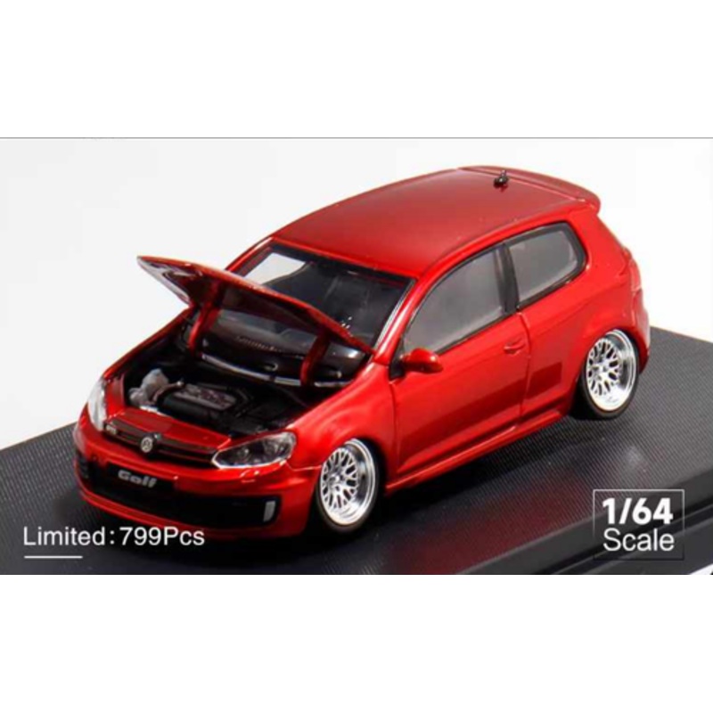 1/64 Maxwell Volkswagen VW Golf GTI MK6 (Red) Car Model Modified