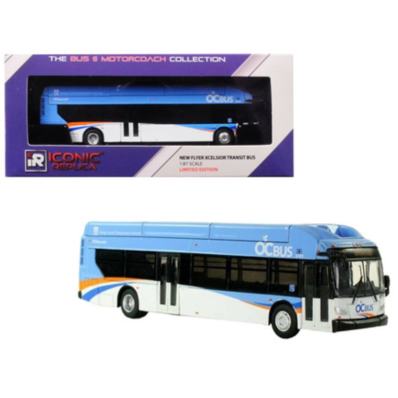 1/87 IR Iconic Replicas New Flyer Xcelsior CNG OCTA Transit Bus "Orange County Transportation Authority" Blue Diecast Car Model