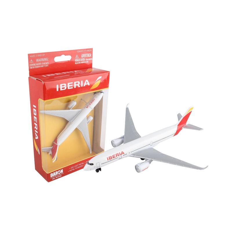 6 Inch Airbus A350 Iberia 1/438 Scale Diecast Airplane Model by Daron (Single Plane)