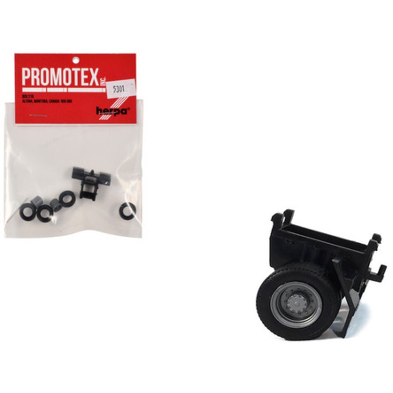 Single Axle Trailer Chassis 1/87 (HO) Plastic Model by Promotex