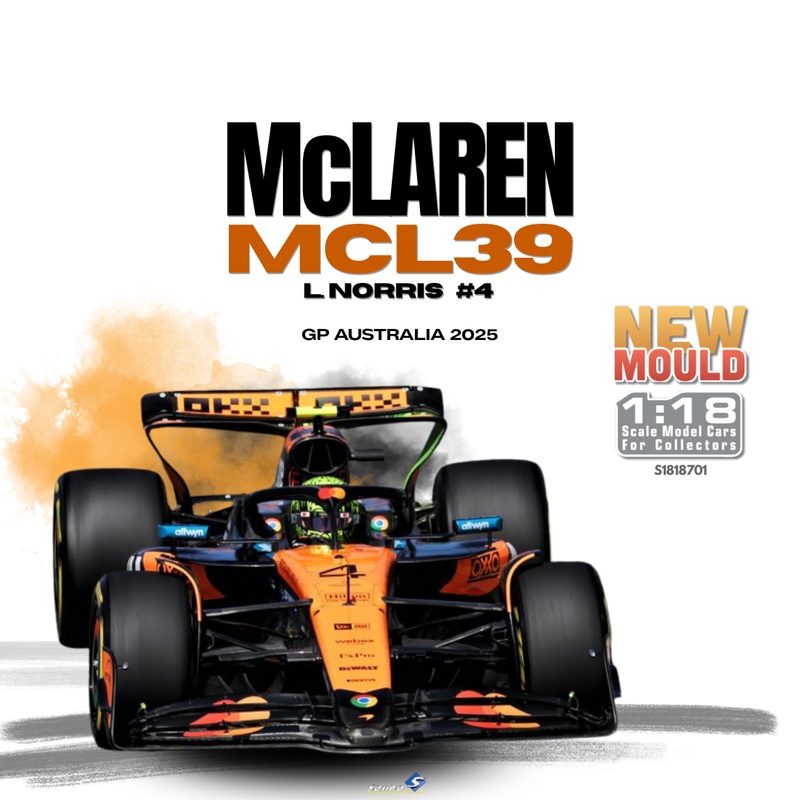 [SOLIDO] 1:18 Mclaren MCL39 Orange L.Norris #4 GP Australia 2025