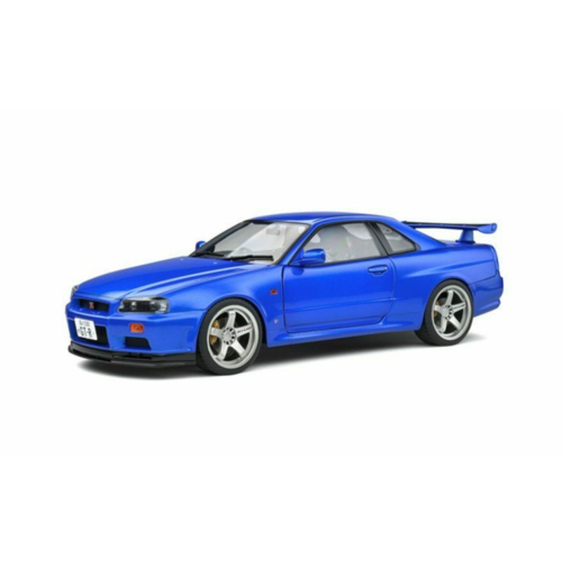 1/18 Solido 1999 Nissan Skyline (R34) GT-R (Bayside Blue) Diecast Car Model