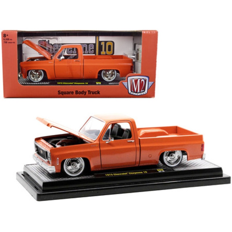 1973 Chevrolet Cheyenne 10 Pickup Truck Burnt Orange Metallic Limited Edition to 6550 pieces Worldwide 1/24 Diecast Model by M2 Machines