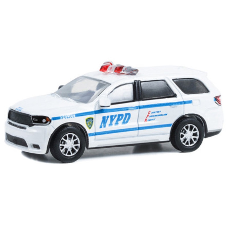 2019 Dodge Durango "New York Police Department (NYPD)" White with Blue Stripes with NYPD Squad Number Decal Sheet "Hobby Exclusive" Series 1/64 Diecast Model Car by Greenlight