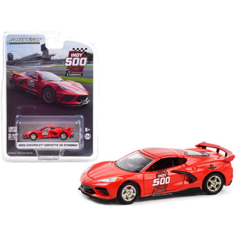 2020 Chevrolet Corvette C8 Stingray Red Official Pace Car "104th Running of the Indianapolis 500" "Hobby Exclusive" 1/64 Diecast Model Car by Greenlight