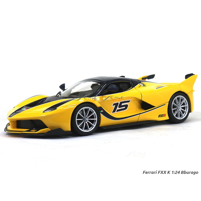 Ferrari FXX K yellow 1:24 Bburago diecast Scale Model car
