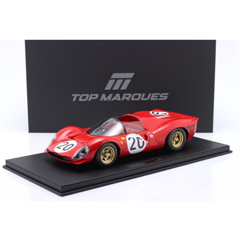 1/12 TopMarques 1967 Ferrari 330 P3/4 Spider #20 24h LeMans SpA Ferrari SEFAC Chris Amon, Nino Vaccarella Car Model