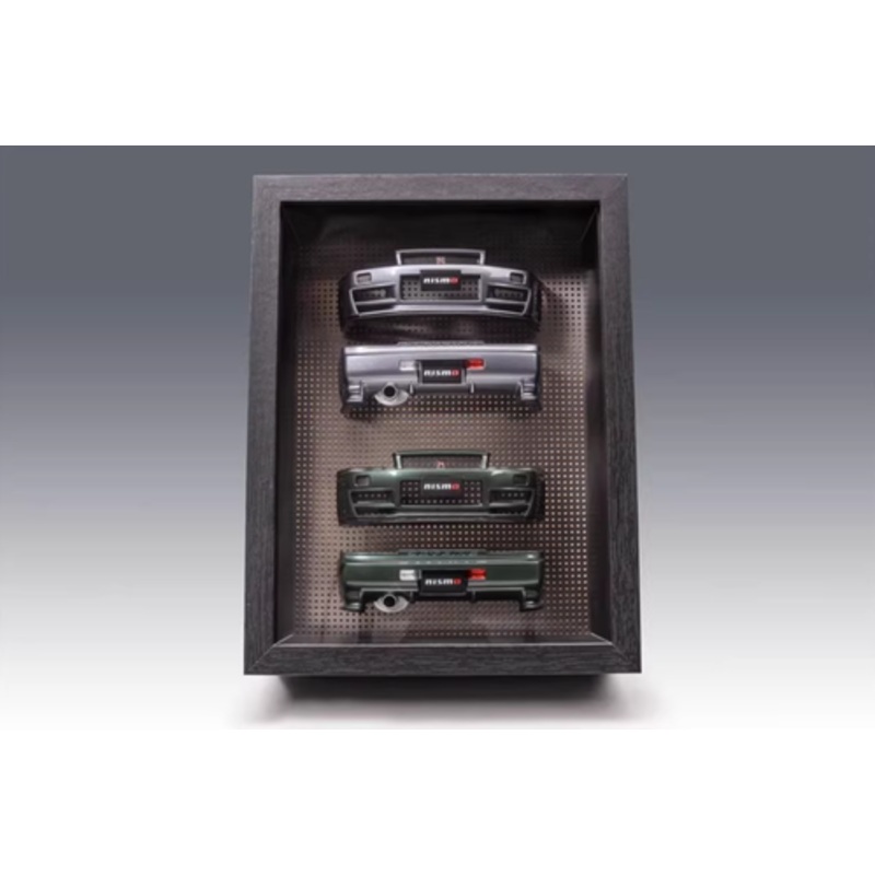 1/18 Motorhelix Nissan Skyline GT-R GTR R34 Bumper Display Set (Dark Green & Grey)