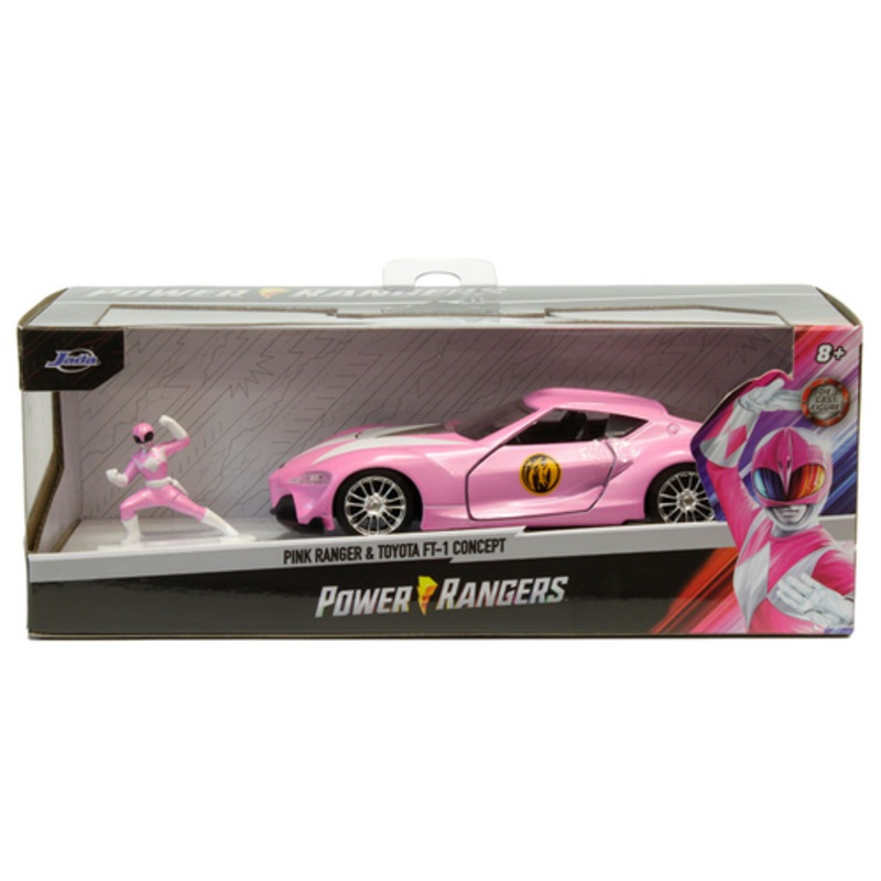 1/32 Jada Power Rangers Pink Ranger & Toyota FT-1 Concept (Pink) Diecast Car Model