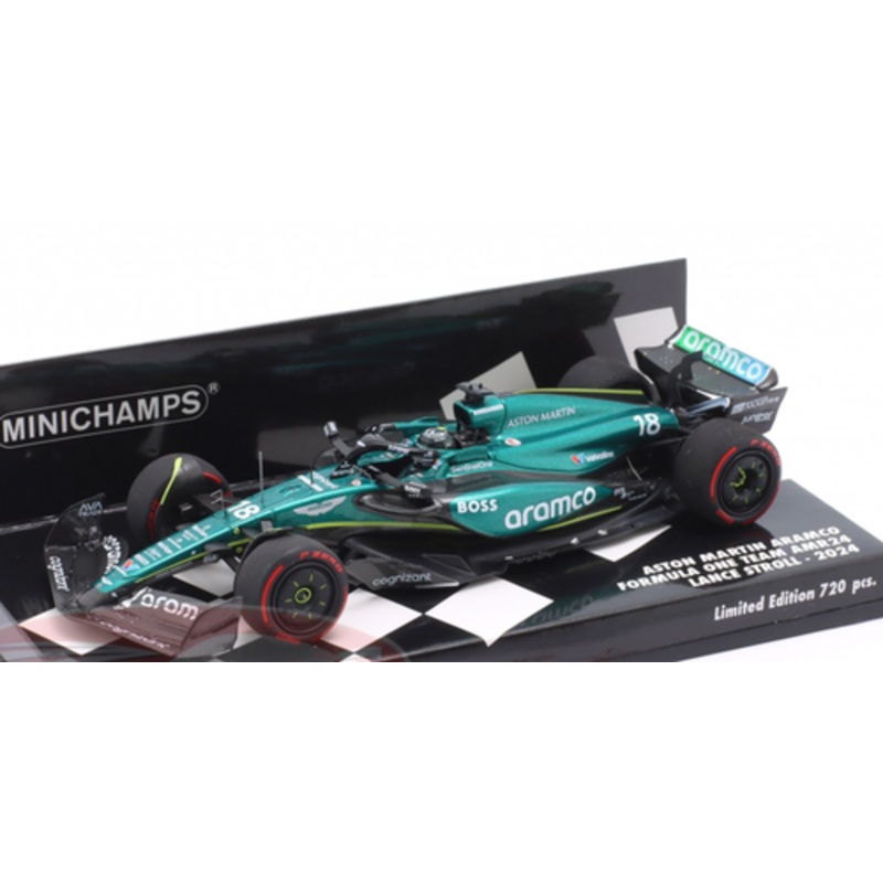 1/43 Minichamps 2024 Formula 1 Aston Martin Aramco F1 Team AMR24 #18 Lance Stroll Car Model