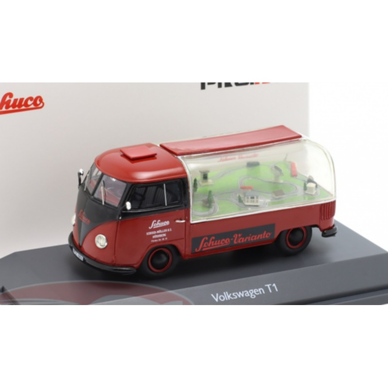 1/43 Schuco Volkswagen VW T1 Bus Schuco Varianto (Red & Black) Car Model