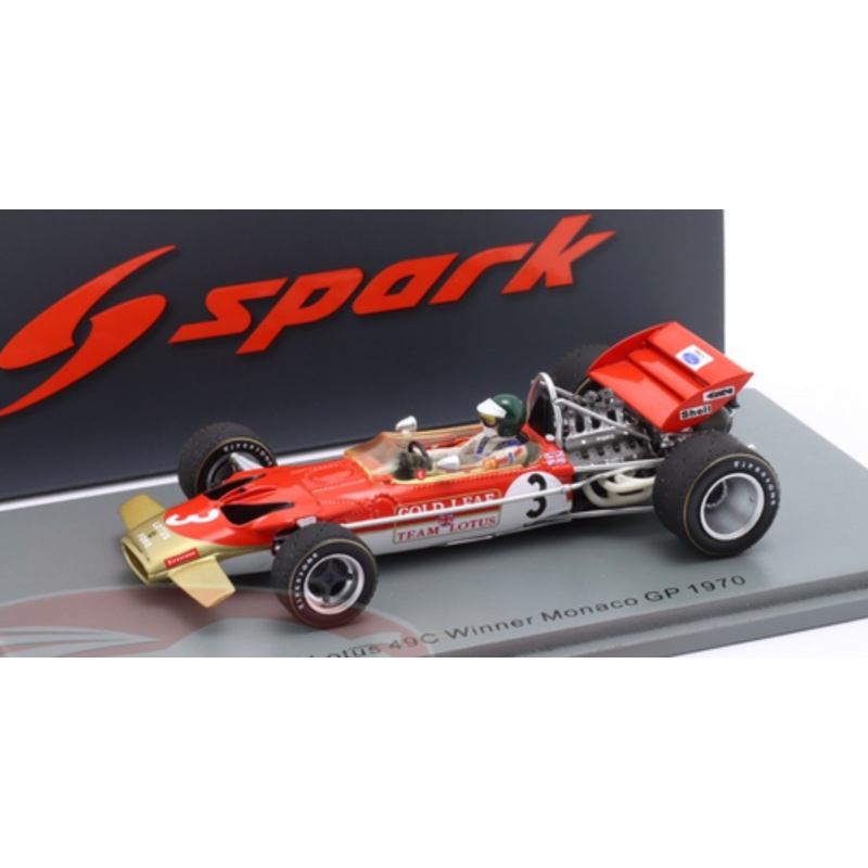 1/43 Spark 1970 Formula 1 Jochen Rindt Lotus 49C No.3 Winner Monaco GP Car Model