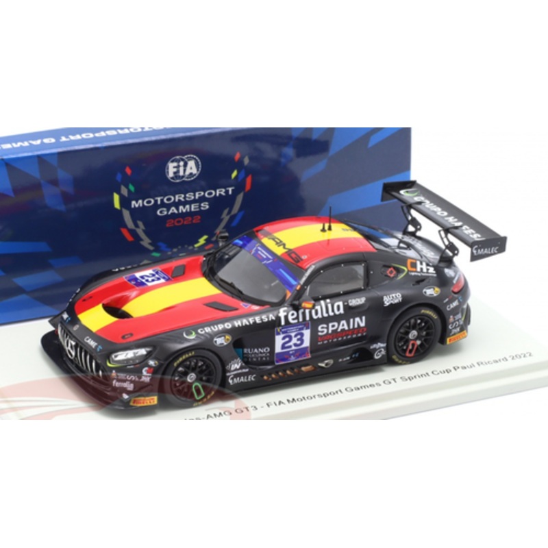 1/43 Spark 2022 Mercedes-Benz AMG GT3 #23 GT Sprint Cup Paul Ricard Team Spain Daniel Juncadella Car Model