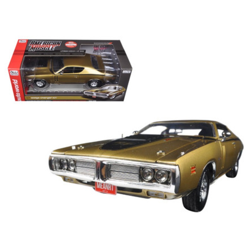 1971 Dodge Charger R/T 440 Six Pack 50th Anniversary GY8 Metallic Gold Limited Edition to 1002pc 1/18 Diecast Model Car by Autoworld