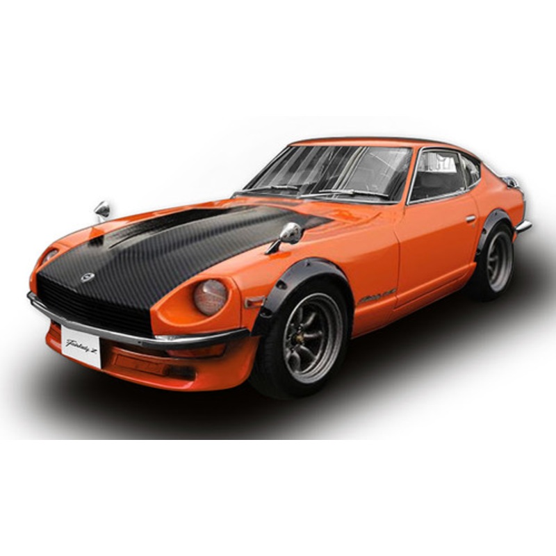 1/18 Sunstar 1970 Fairlady Z (S30) RHD (Orange with Carbon Hood) Diecast Car Model