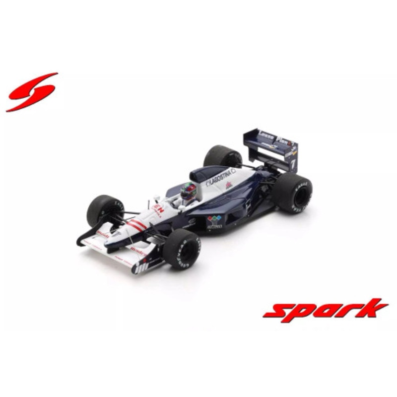 1/43 Spark 1992 Formula 1 Brabham BT60B No.7 South African GP 1992 Eric van de Pole Car Model