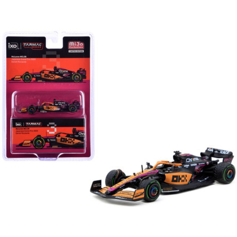 1/64 Tarmac Works 2022 Formula 1 McLaren MCL36 Japanese Grand Prix Daniel Ricciardo Diecast Car Model