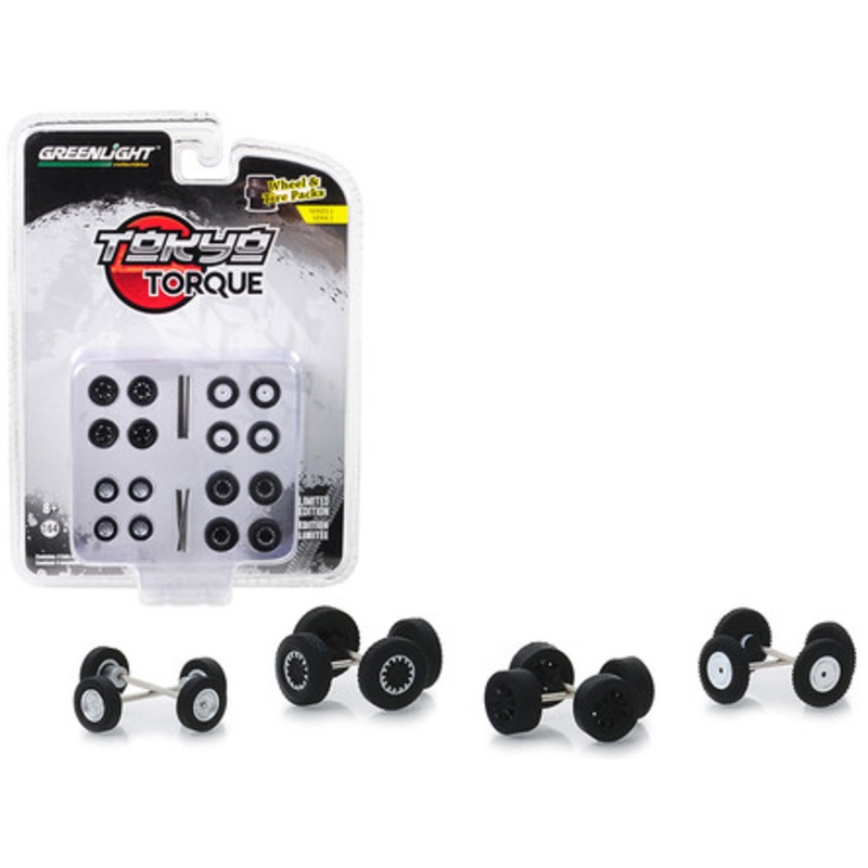 "Tokyo Torque" Wheels and Tires Multipack Set of 24 pieces "Wheel & Tire Packs" Series 2 1/64 by Greenlight