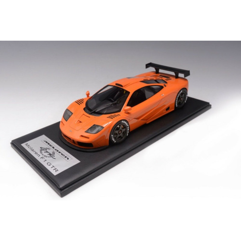 1/12 Mclaren F1 GTR 1996 (Papaya Orange) with Black Leather Base Resin Car Model