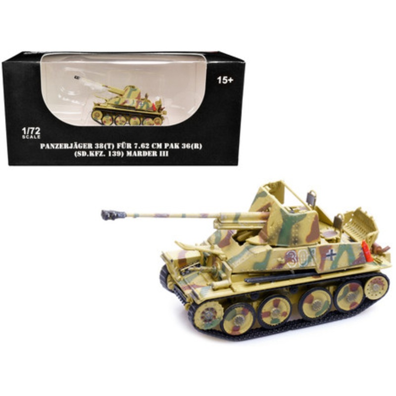 Sd.Kfz.139 Panzerjager 38(t) Fur 7.62cm PaK 36(R) Marder III Tank Destroyer #301 "Germany - World War II" 1/72 Diecast Model by Legion