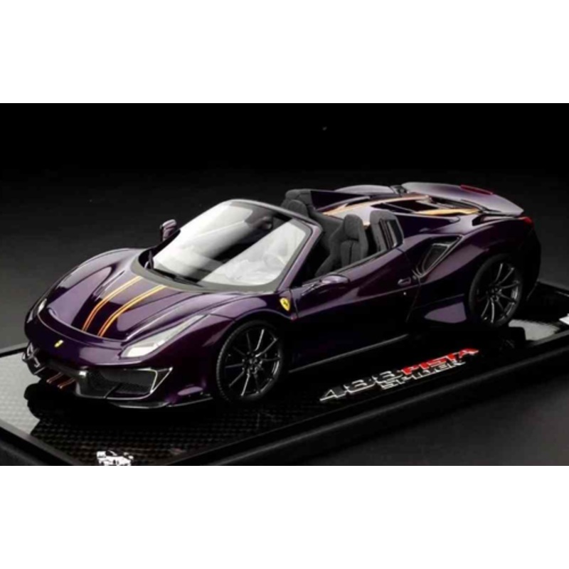 1/18 BBR Ferrari 488 Pista Spider (Hong Kong Metallic Purple) Car Model Limited 28 Pieces
