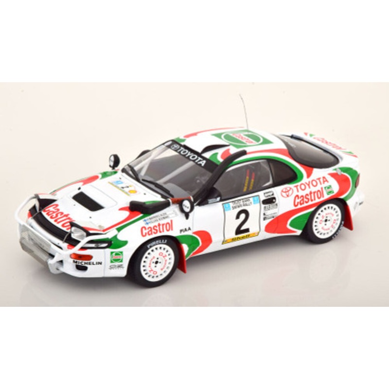 1/18 Ixo 1993 Toyota Celica Turbo 4WD #2 2nd Safari Rallye Toyota Castrol Team Markku Aln, Ilkka Kivimki Car Model