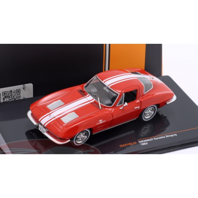 1/43 Ixo 1963 Chevrolet Corvette Stingray (Red) Car Model