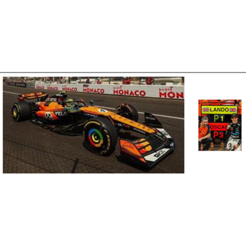 1/43 Spark McLaren MCL39 No.4 McLaren Formula 1 Team Winner Monaco GP 2025  Lando Norris Car Model